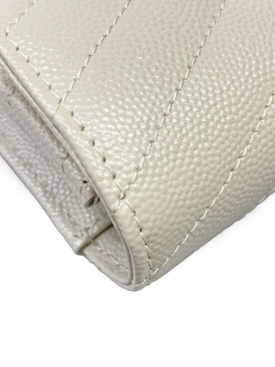 Saint Laurent Paris Wallet Cassandra Envelope Chain White - Picture 8 of 13
